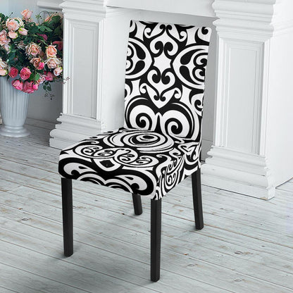 Polynesian Tattoo Pattern Dining Chair Slipcover-JTAMIGO.COM