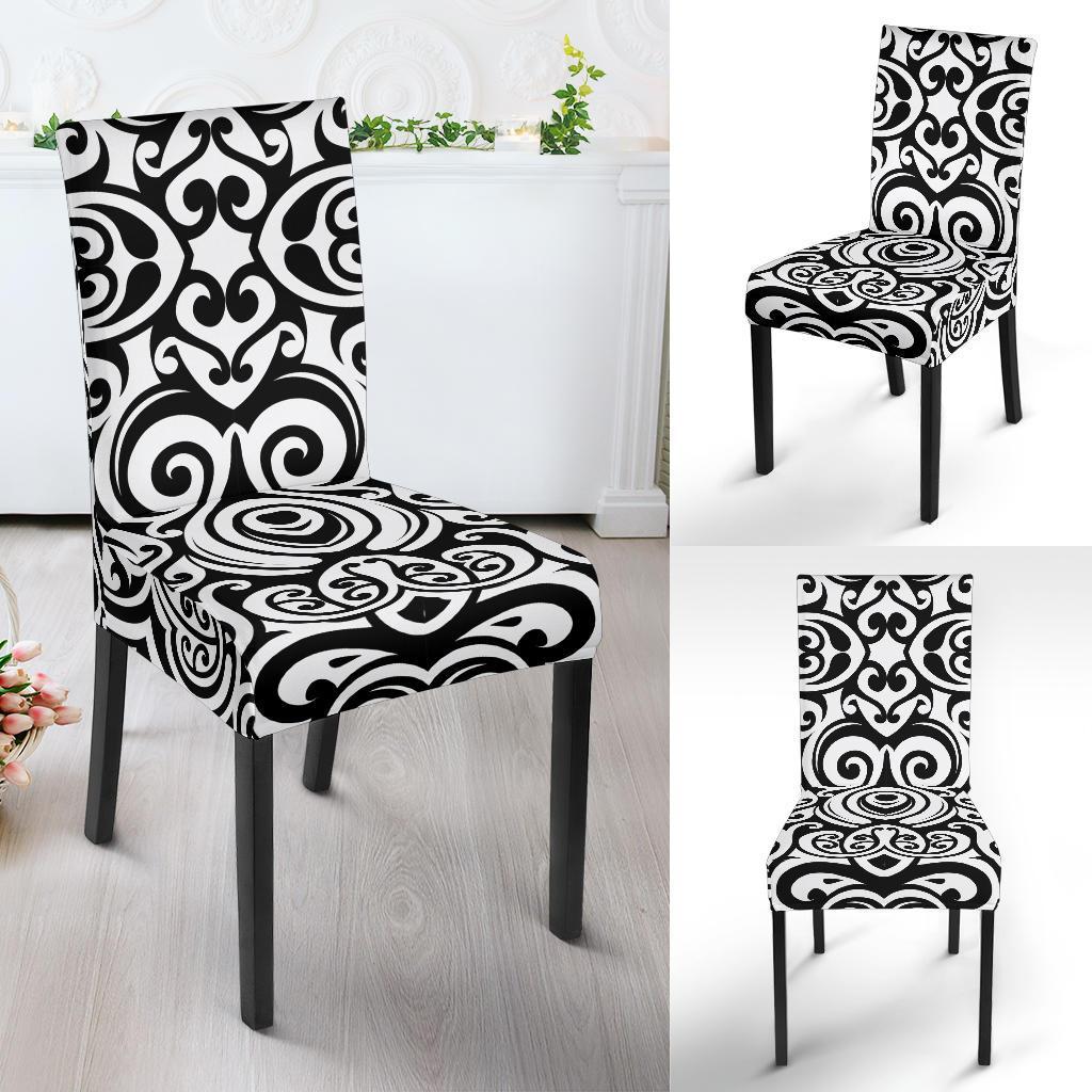 Polynesian Tattoo Pattern Dining Chair Slipcover-JTAMIGO.COM