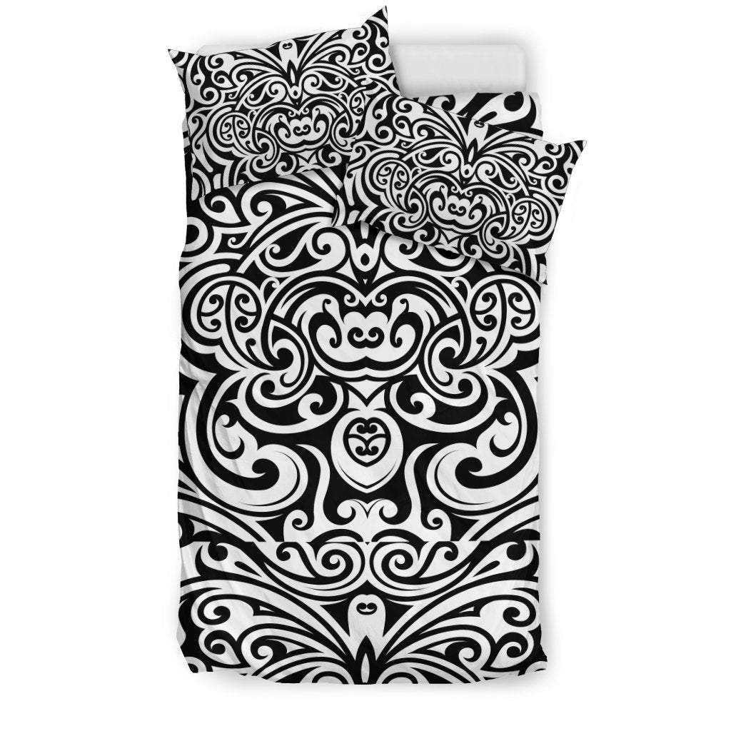 Polynesian Tattoo Pattern Duvet Cover Bedding Set