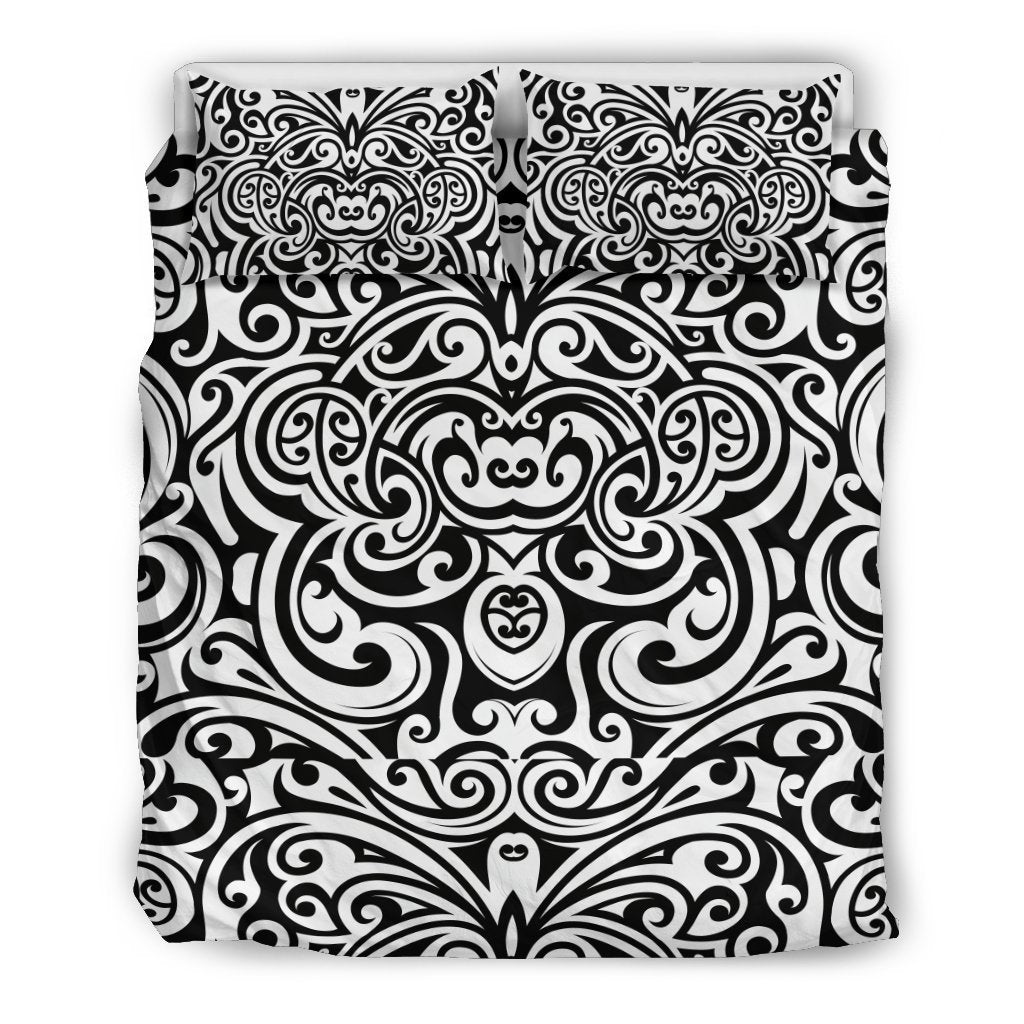 Polynesian Tattoo Pattern Duvet Cover Bedding Set