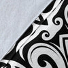 Polynesian Tattoo Pattern Fleece Blanket