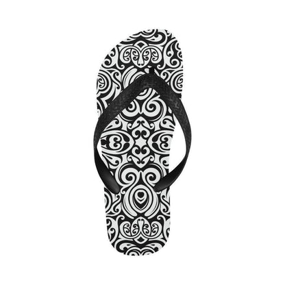 Polynesian Tattoo Pattern Flip Flops-JTAMIGO.COM