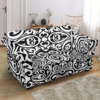 Polynesian Tattoo Pattern Loveseat Slipcover-JTAMIGO.COM