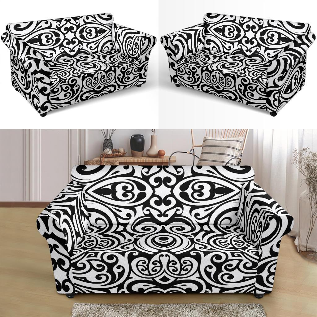 Polynesian Tattoo Pattern Loveseat Slipcover-JTAMIGO.COM