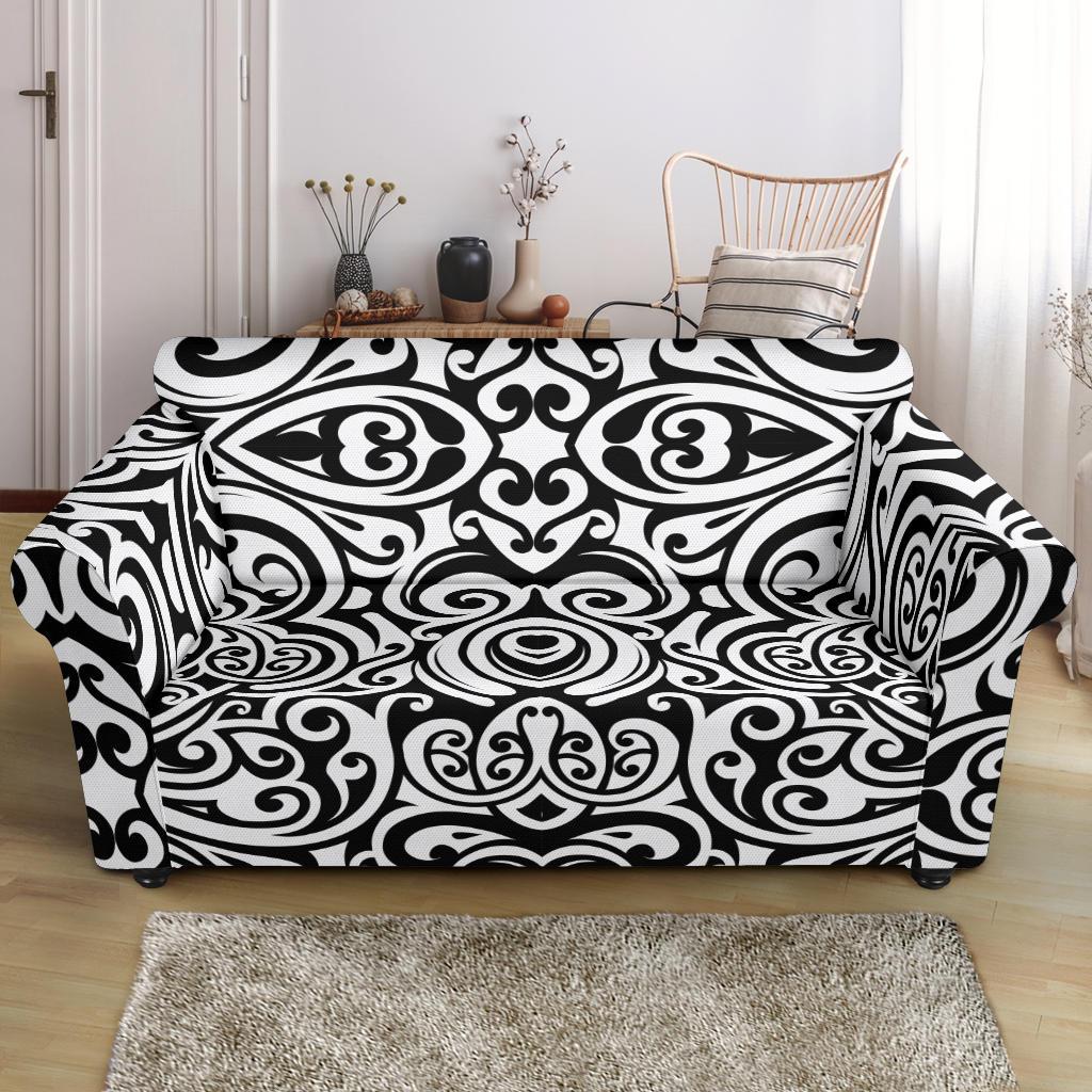 Polynesian Tattoo Pattern Loveseat Slipcover-JTAMIGO.COM