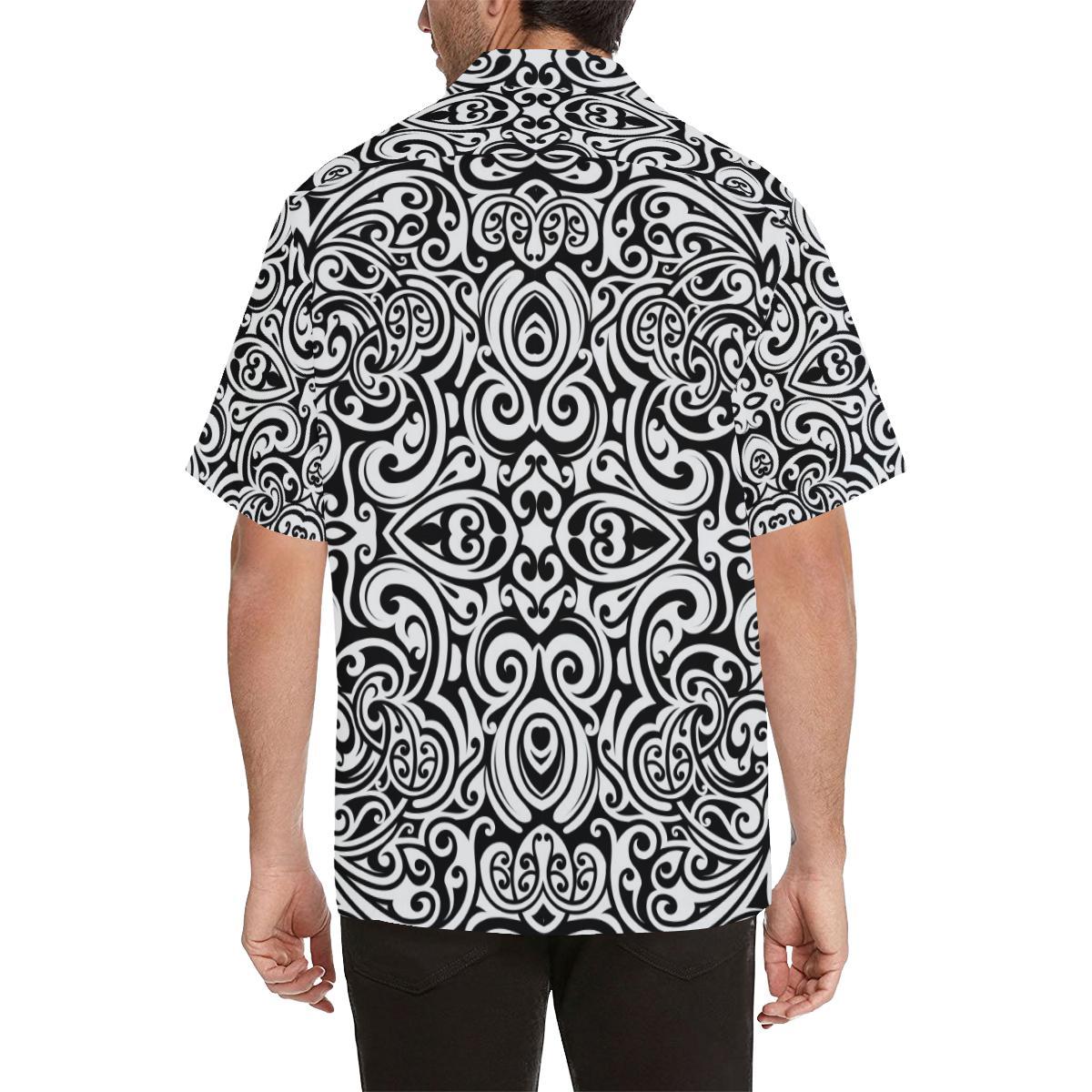 Polynesian Tattoo Pattern Men Aloha Hawaiian Shirt