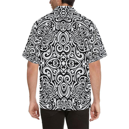 Polynesian Tattoo Pattern Men Aloha Hawaiian Shirt