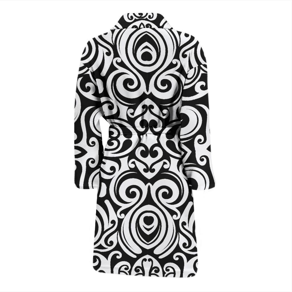Polynesian Tattoo Pattern Men Bath Robe-JTAMIGO.COM