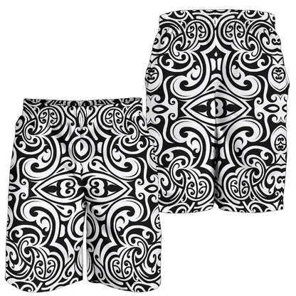 Polynesian Tattoo Pattern Mens Shorts-JTAMIGO.COM