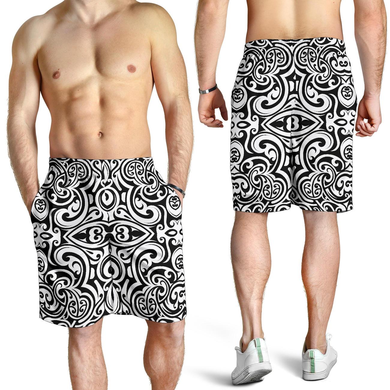 Polynesian Tattoo Pattern Mens Shorts-JTAMIGO.COM
