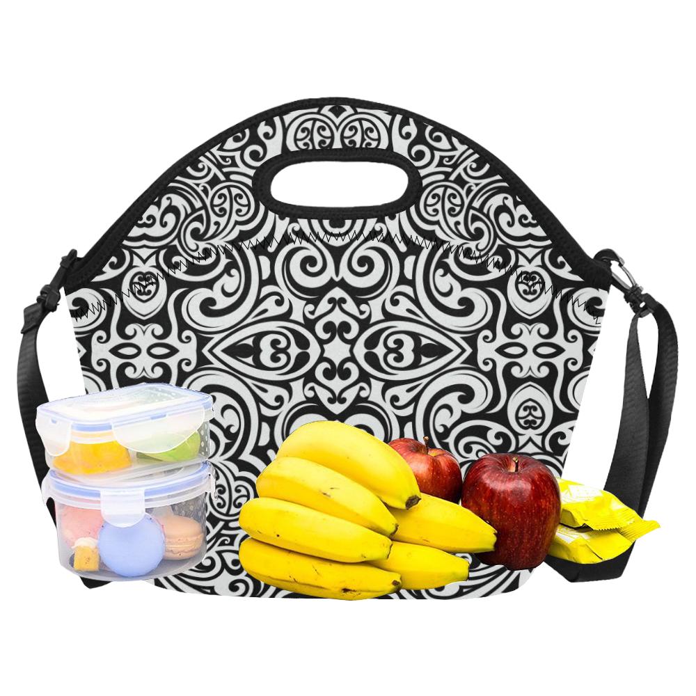 Polynesian Tattoo Pattern Neoprene Lunch Bag (Model 1669)(Large)-JTAMIGO.COM