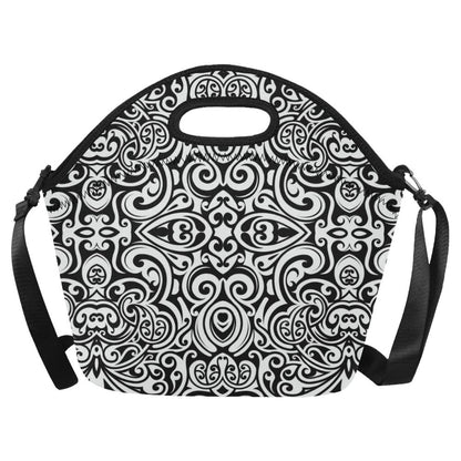 Polynesian Tattoo Pattern Neoprene Lunch Bag (Model 1669)(Large)-JTAMIGO.COM