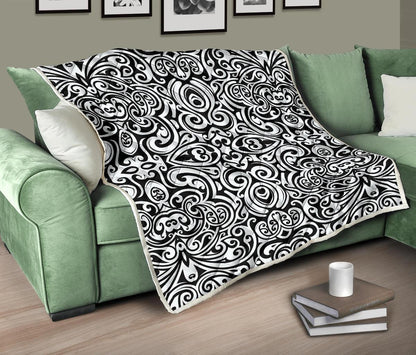 Polynesian Tattoo Pattern Premium Quilt-JTAMIGO.COM