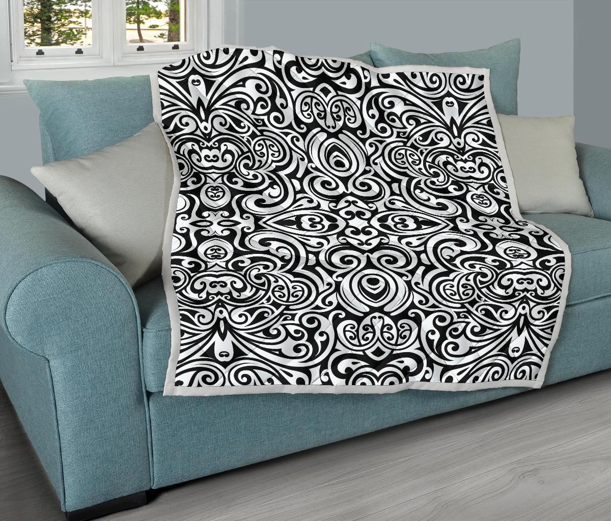 Polynesian Tattoo Pattern Premium Quilt-JTAMIGO.COM