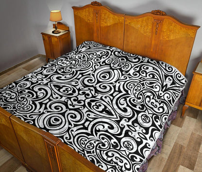 Polynesian Tattoo Pattern Premium Quilt-JTAMIGO.COM