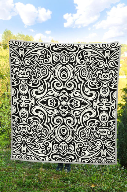 Polynesian Tattoo Pattern Premium Quilt-JTAMIGO.COM