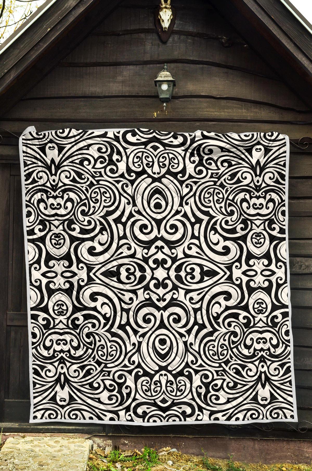 Polynesian Tattoo Pattern Premium Quilt-JTAMIGO.COM