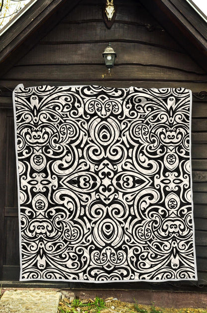 Polynesian Tattoo Pattern Premium Quilt-JTAMIGO.COM