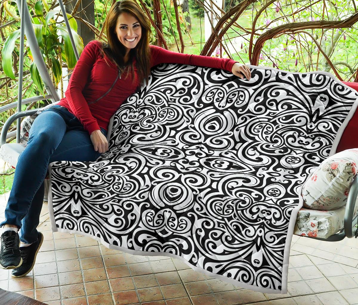 Polynesian Tattoo Pattern Premium Quilt-JTAMIGO.COM