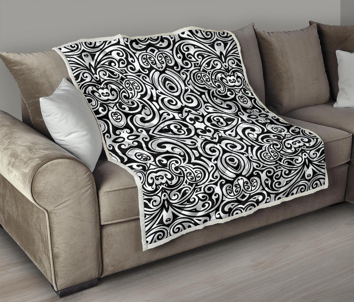 Polynesian Tattoo Pattern Premium Quilt-JTAMIGO.COM