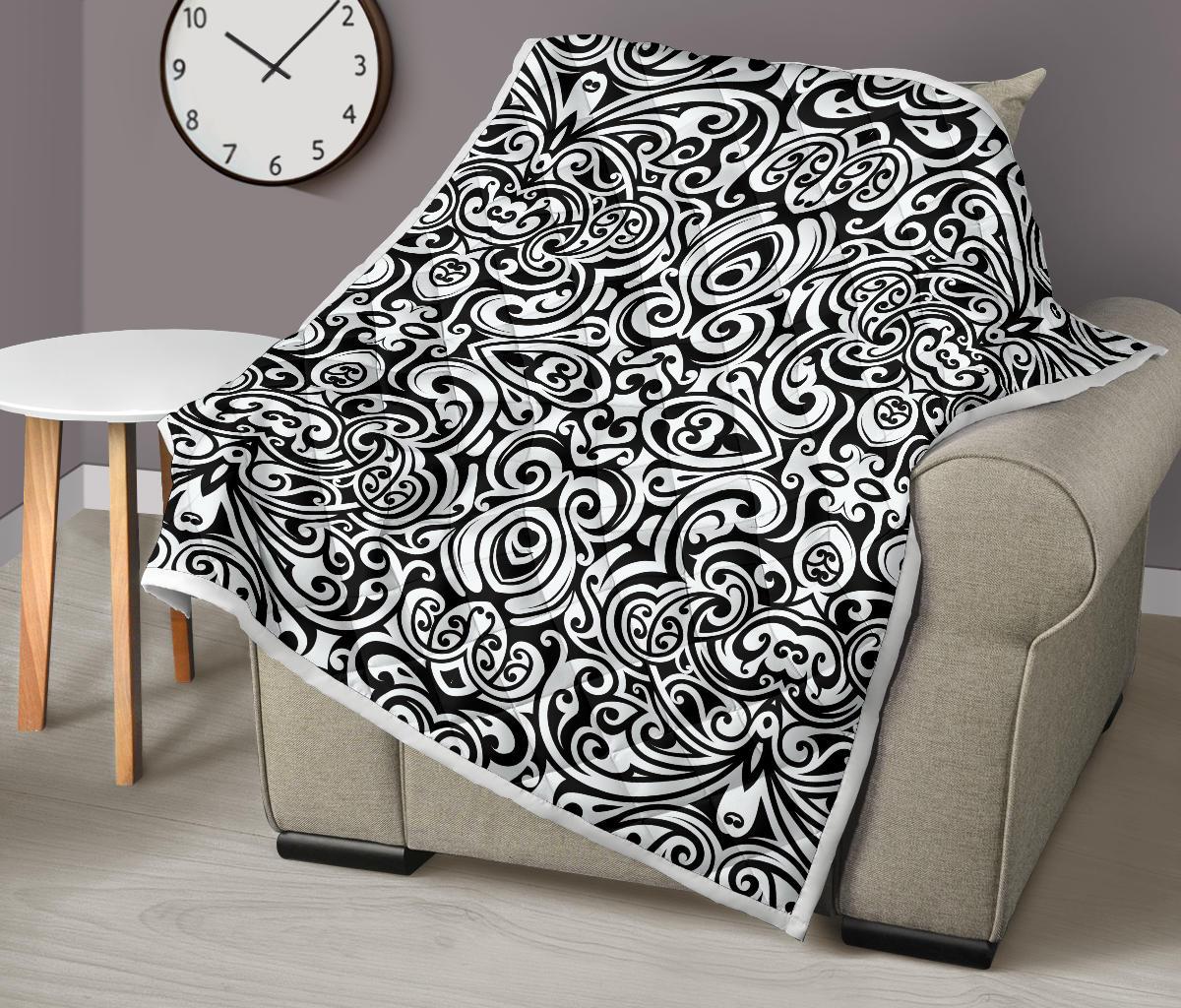 Polynesian Tattoo Pattern Premium Quilt-JTAMIGO.COM