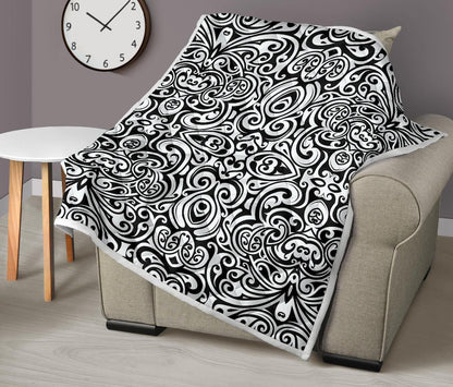 Polynesian Tattoo Pattern Premium Quilt-JTAMIGO.COM