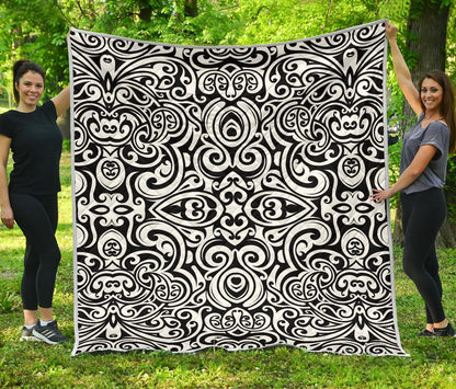 Polynesian Tattoo Pattern Premium Quilt-JTAMIGO.COM