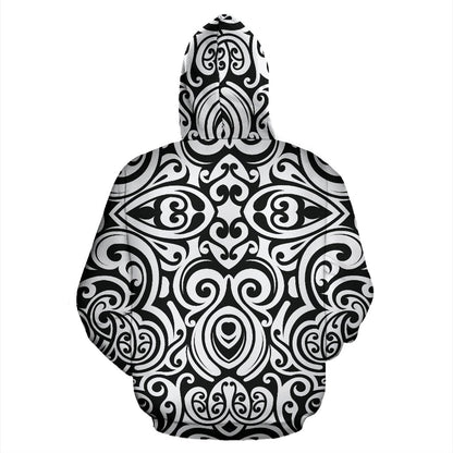 Polynesian Tattoo Pattern Pullover Hoodie