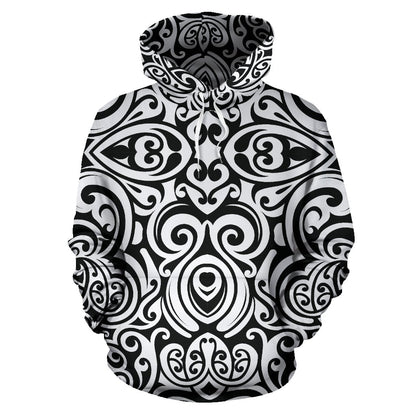 Polynesian Tattoo Pattern Pullover Hoodie