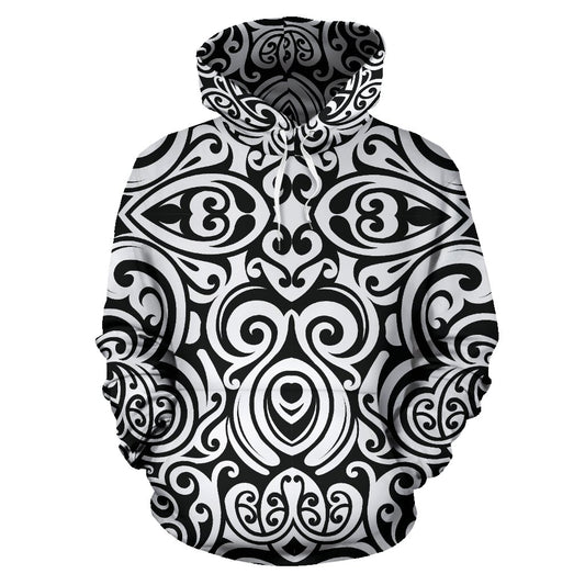 Polynesian Tattoo Pattern Pullover Hoodie