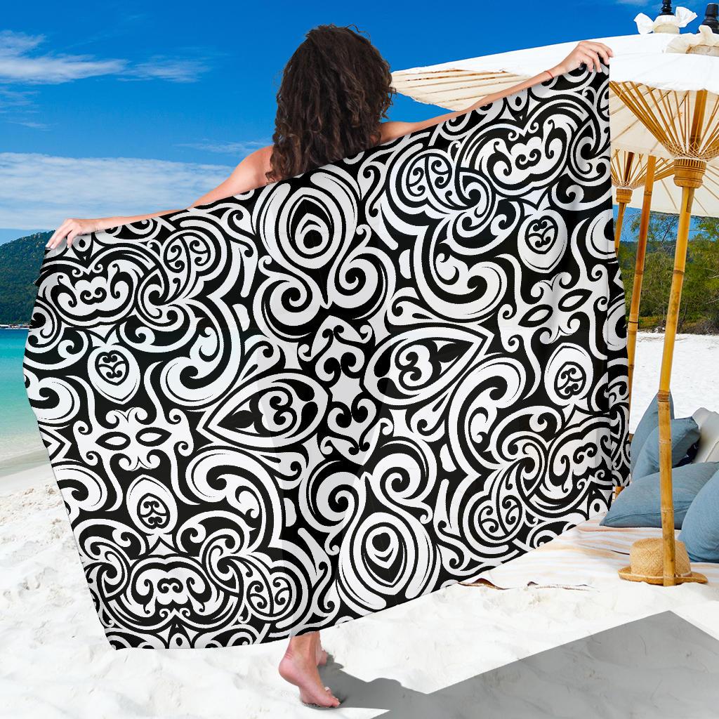 Polynesian Tattoo Pattern Sarong Pareo Wrap