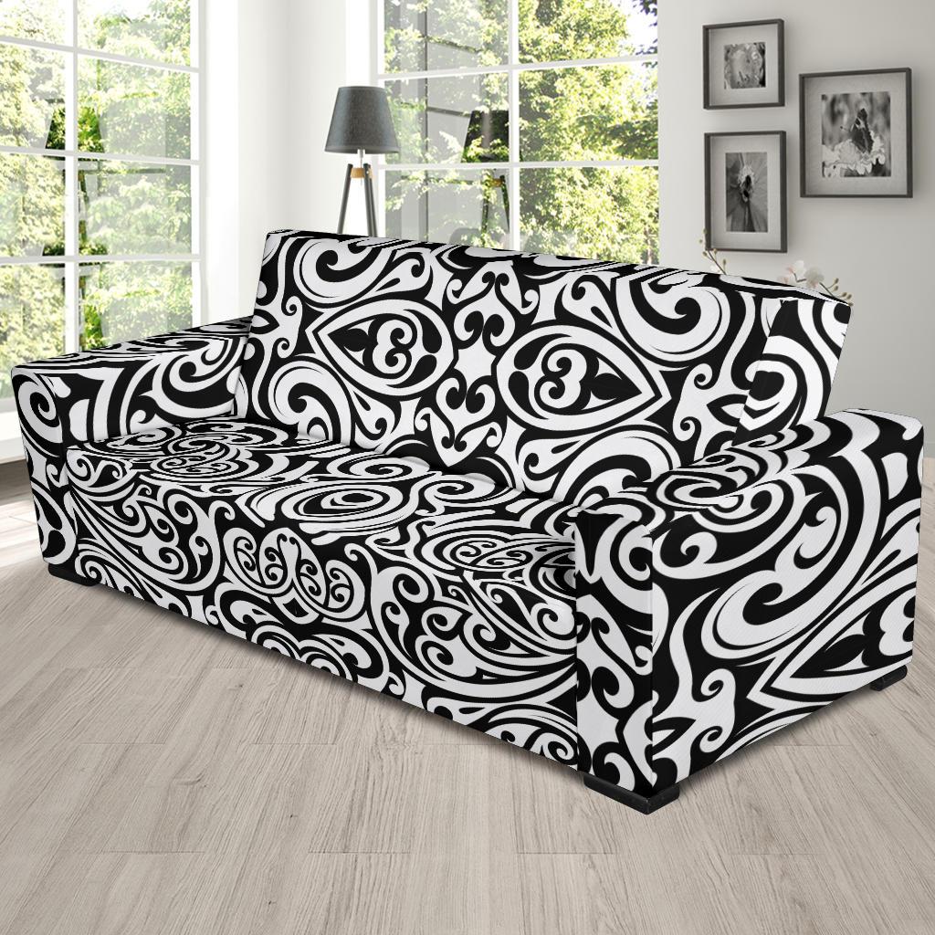 Polynesian Tattoo Pattern Sofa Slipcover-JTAMIGO.COM