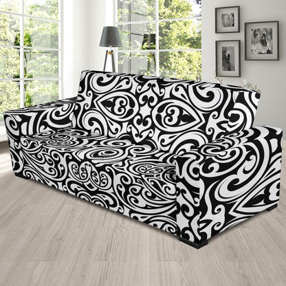 Polynesian Tattoo Pattern Sofa Slipcover-JTAMIGO.COM