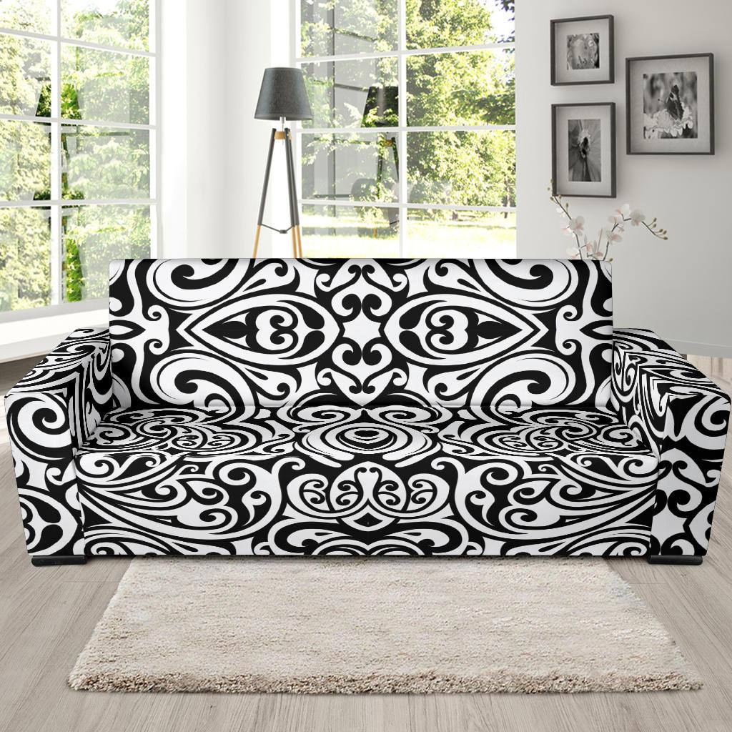 Polynesian Tattoo Pattern Sofa Slipcover-JTAMIGO.COM