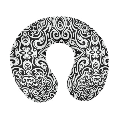 Polynesian Tattoo Pattern U-Shaped Travel Neck Pillow-JTAMIGO.COM