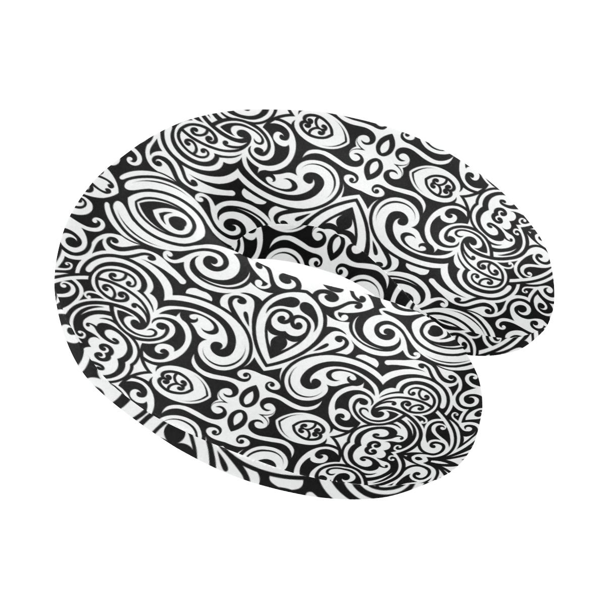 Polynesian Tattoo Pattern U-Shaped Travel Neck Pillow-JTAMIGO.COM