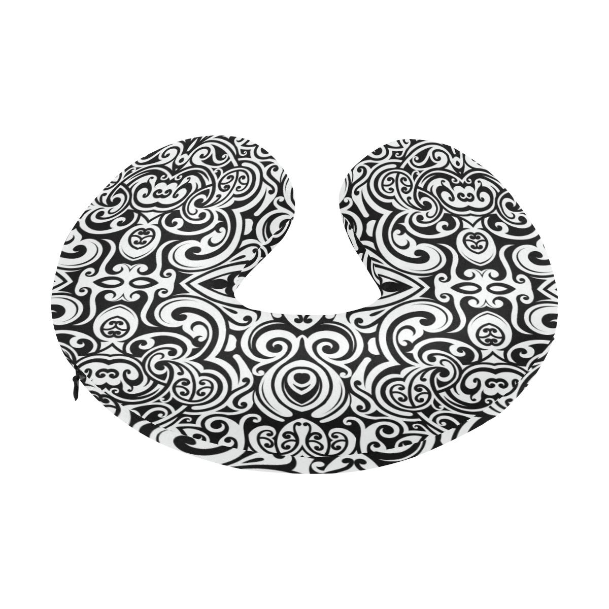Polynesian Tattoo Pattern U-Shaped Travel Neck Pillow-JTAMIGO.COM
