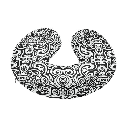 Polynesian Tattoo Pattern U-Shaped Travel Neck Pillow-JTAMIGO.COM