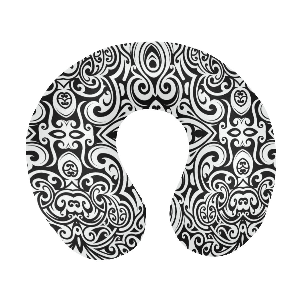 Polynesian Tattoo Pattern U-Shaped Travel Neck Pillow-JTAMIGO.COM