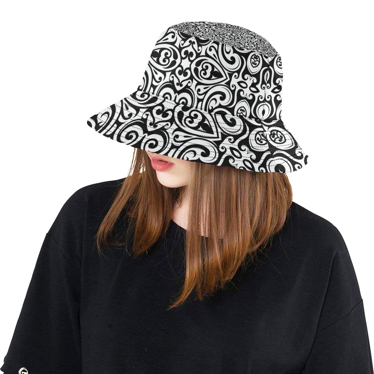 Polynesian Tattoo Pattern Unisex Bucket Hat