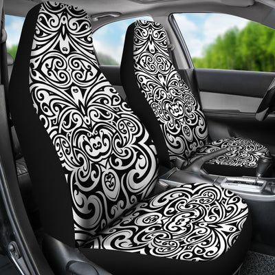 Polynesian Tattoo Pattern Universal Fit Car Seat Covers