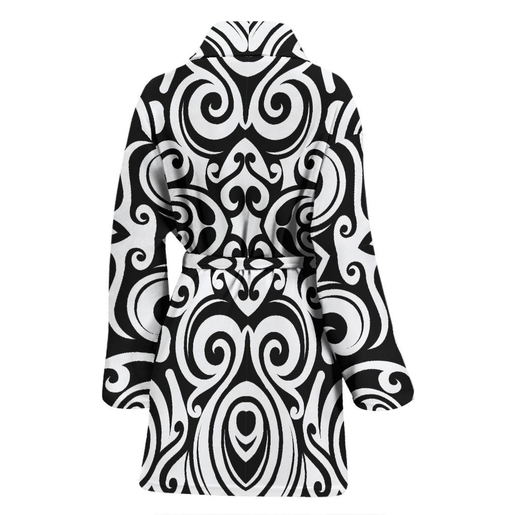 Polynesian Tattoo Pattern Women Bath Robe-JTAMIGO.COM