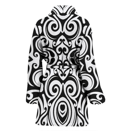 Polynesian Tattoo Pattern Women Bath Robe-JTAMIGO.COM