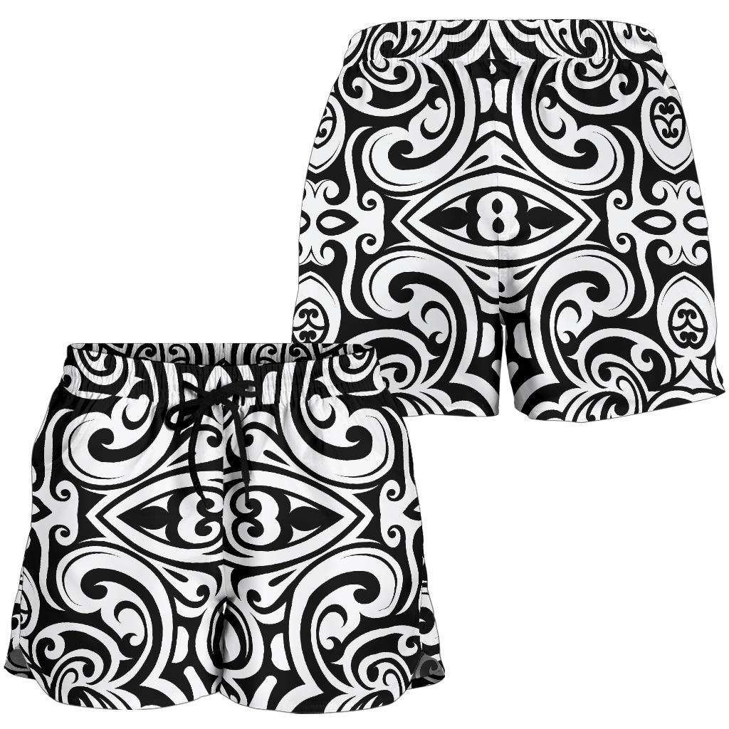 Polynesian Tattoo Pattern Women Shorts-JTAMIGO.COM