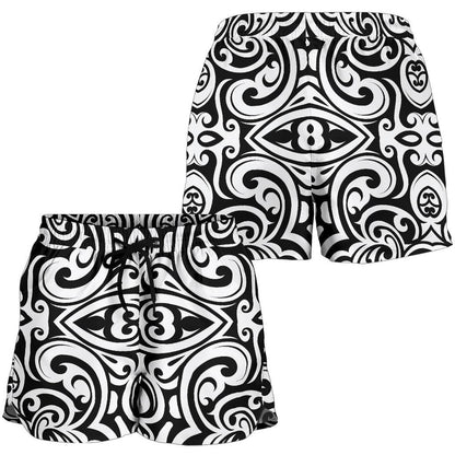 Polynesian Tattoo Pattern Women Shorts-JTAMIGO.COM