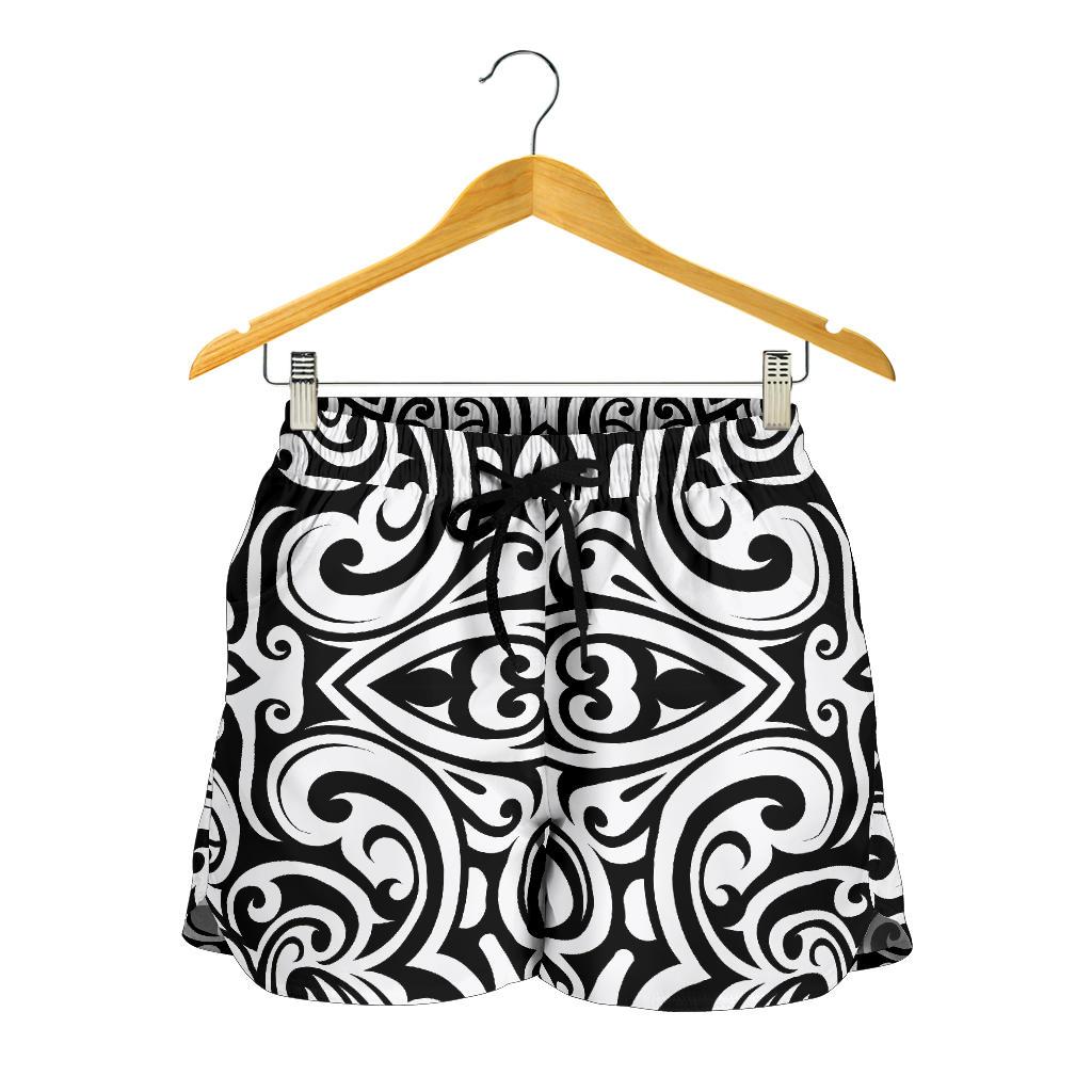 Polynesian Tattoo Pattern Women Shorts-JTAMIGO.COM