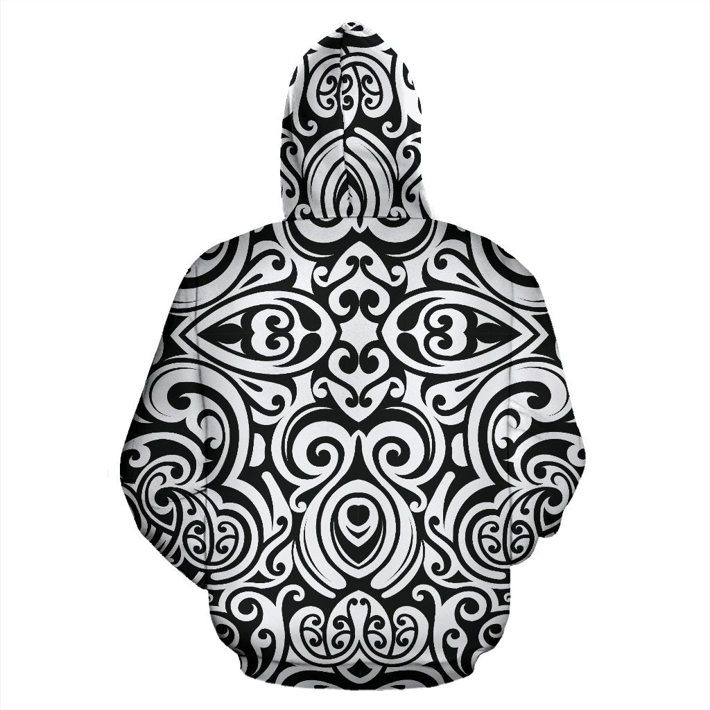 Polynesian Tattoo Pattern Zip Up Hoodie