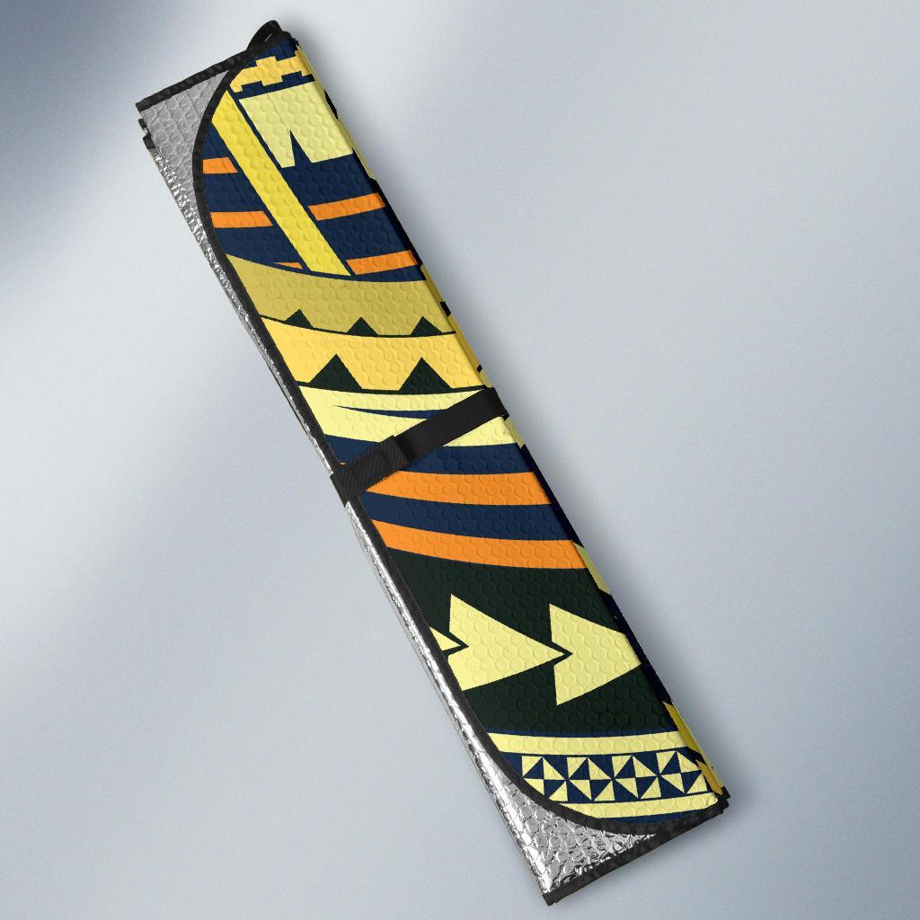 Polynesian Tattoo Print Car Sun Shade For Windshield