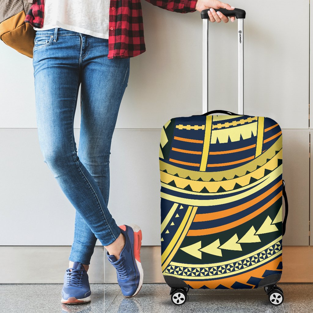Polynesian Tattoo Print Luggage Cover Protector