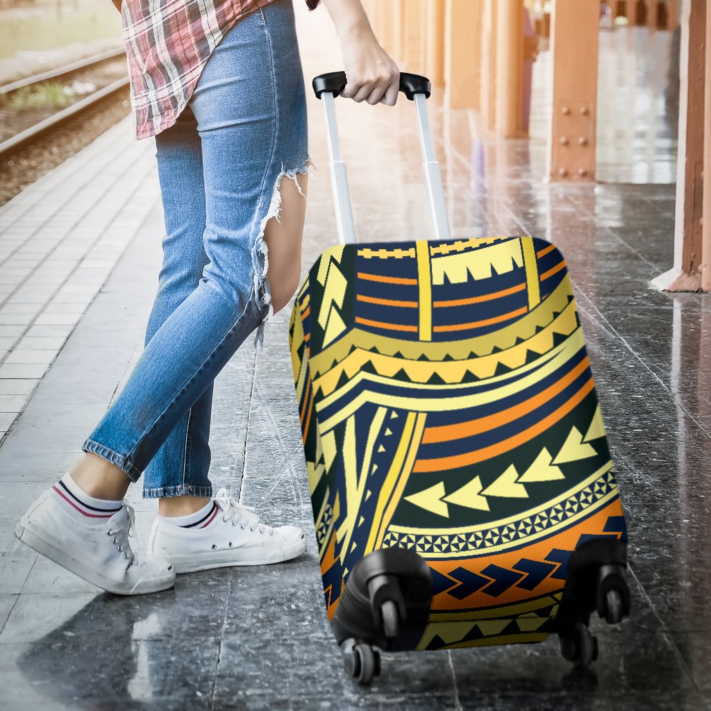 Polynesian Tattoo Print Luggage Cover Protector
